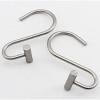 Home Mart Goods 12 Piece Set Brushed Nickel Heavy Duty S-Shaped Shower Curtain Hooks Rings Rustproof Metal - 4 of 4