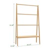 NAYSAYE Clothes Hanger Bamboo Ladder Towel Rack with Storage Shelf for Bathroom Bedroom or Living Room, Neutral, 30.16"*12.01"*51.69" - 3 of 4