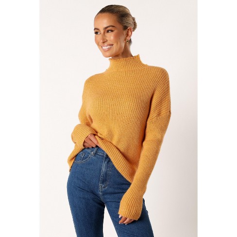 Petal and Pup Kora Mock Neck Knit Sweater - Camel L