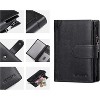 Men's Wallet Genuine Leather Bifold RFID Blocking Wallets for Men Credit Card Holder with Coin Pocket,Black - 4 of 4