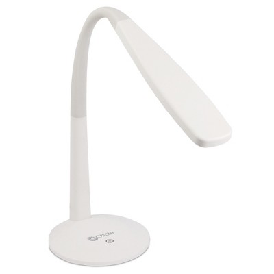 White Adjustable Plastic LED Gooseneck Desk Lamp