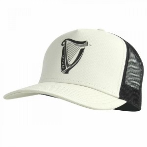 Adult Guinness Harp Logo Black and Beige Colorway Trucker Hat - 1 of 4