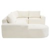 NicBex Couches for Living Room Cloud Sofa Set 141.7" Oversized Modular Sofa U-shaped Upholstered Sectional Sofa Couches - 3 of 4