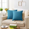 Unique Bargains Linen Solid Contemporary Indoor Outdoor Decorative Throw Pillow Cover 2 Pcs - 2 of 4