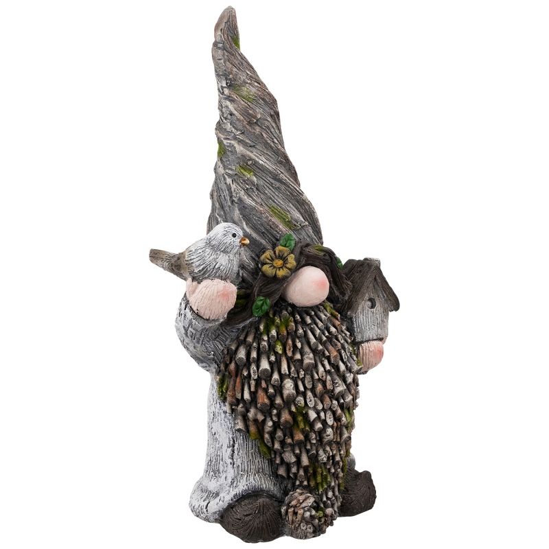 Northlight Gnome with Bird House Outdoor Garden Statue - 26.25", 5 of 10