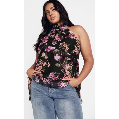 Women's Plus Size Kimmi Top - black | CITY CHIC - image 1 of 4