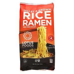Lotus Foods, Millet & Brown Rice Ramen, Red Miso Soup, 2.8 oz - 1 of 2