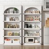Arched Bookcase 5 Shelf Bookshelf 68.7" Tall Bookcase Farmhouse Curved Storage Rack Bookshelves - 3 of 4