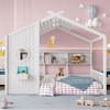 Polibi Floor House Bed with Built-In Storage Shelves & Slatted Roof - 3 of 4
