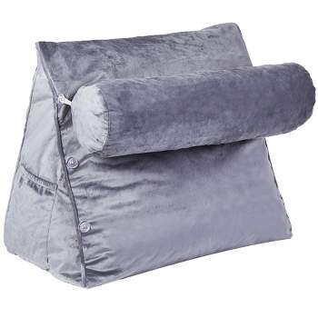 Cheer Collection Extra Large Wedge Shaped Reading and TV Pillow with Adjustable Bolster