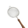 Unique Bargains Food Strainer Walnut Small Hand Wash Stainless Steel Brown 1 Pc - 4 of 4