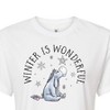 Women's - Winnie the Pooh - Eeyore Winter Is Wonderful Christmas Cropped Graphic T-Shirt - 2 of 4