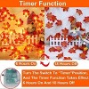 Timer&3 Pack-30Ft Fall Garland Halloween Fall Decorations for Home, 60LED Thanksgiving Lights Patented Realistic Maples Leaf Garland Battery - 2 of 3