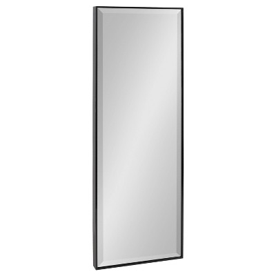 16.7" x 48.7" Rhodes Full Length Wall Mirror Black - Kate & Laurel All Things Decor