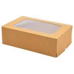 Juvale 24 Pack Kraft Paper Cupcake Carrier Box, Pastry Box Take Out Containers with 6 Inserts & Window