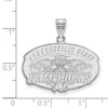 Black Bow Jewelry 14k White Gold Jacksonville State Gamecocks NCAA Large Pendant - 2 of 3