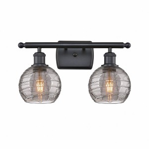 Athens Deco Swirl - 2 Light Bath Vanity In Industrial Style-11 Inches Tall and 16 Inches Wide - 1 of 1