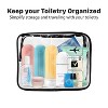 Mber TSA Approved Clear Toiletry Bag for Travel Size Toiletries, Clear Makeup Bag Organizer, Clear Zipper Pouches & Clear Travel Bags TSA for Cosmetic - 3 of 4