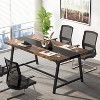 Okak Modern Large Executive Desk Office Computer Desk with Thick Metal Frame,Spacious Business Conference Table for Office,Studio - 2 of 4