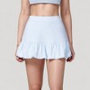 Anna-Kaci Active Women's Ruffle Hem High Waist Skort Built-In Shorts Stretch Waistband Flowy Lightweight Design - 4 of 4