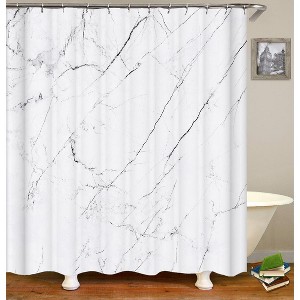 Marble Pattern Shower Curtains for Bathroom Waterproof Fabric Bath Curtain Durable Soft Stylish Bathroom Decor 72x72 Inch - 1 of 1