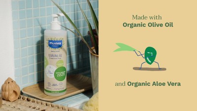 Mustela Certified Organic Cleansing Gel - Natural Hair & Body Wash with  Olive Oil & Aloe Vera - For Baby, Kid & Adult - Fragrance Free, Tear Free