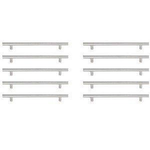 Elegant Lighting Quinn 7-9/16Inch Center to Center Brushed Nickel Bar Pull Multipack (set of 10) - 1 of 4