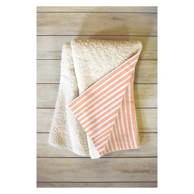 50 x 60 Little Arrow Design Co Stripes Throw Blanket Orange - Deny Designs