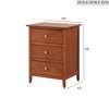 Kumasinova 3 Drawer Nightstand,Wood Side Table with Round Knob Handles, End Table for Bedroom,Living Room,Bedside - 2 of 4