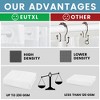 Aoibox White No Hook Shower Curtain with Snap in Liner, Waffle Weave Fabric for Bathroom, Water Repellent and Easy Care - 2 of 4