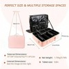 Practical Large-Capacity Makeup Case - Waterproof Design with Adjustable Dividers & Shoulder Strap pink Standard - 2 of 4