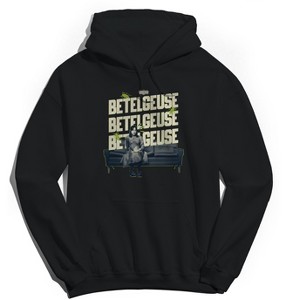 Beetlejuice Men's Say It 3 Times Long Sleeve Graphic Cotton Sweatshirt Hoodie - 1 of 1