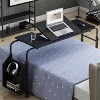 Overbed Table with Wheels, 31.5 in Laptop Desk Cart, Table Over The Bed Table Adjustable Height and Length for Hospital and Home Use - 2 of 4