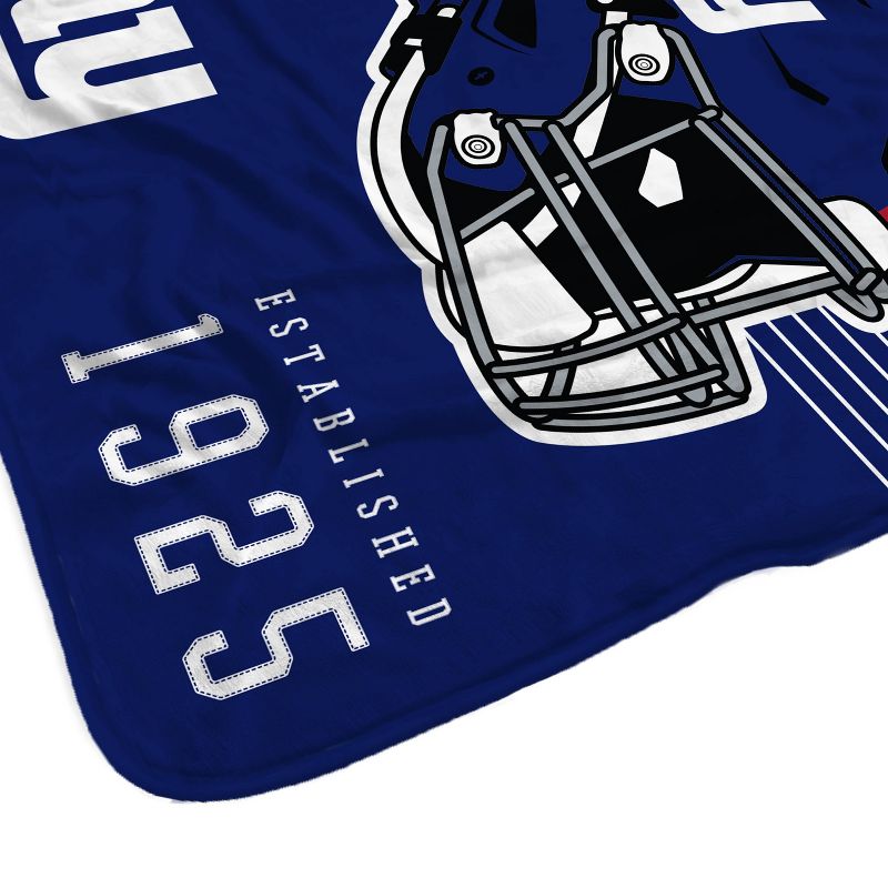 NFL New York Giants Helmet Stripes Flannel Fleece Blanket, 3 of 4