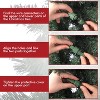 4.5 ft Pre-Lit Artificial Christmas Tree, Artificial Christmas Tree with 300 Warm White Lights and Vintage Potted Base, Easy Assembly - 4 of 4