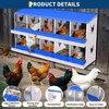 Garvee 8/10-Hole Metal Chicken Nesting Box with Perch, Roll-Away Egg Design, Wall Mount or Freestanding, Heavy-Duty Galvanized Steel - 2 of 4