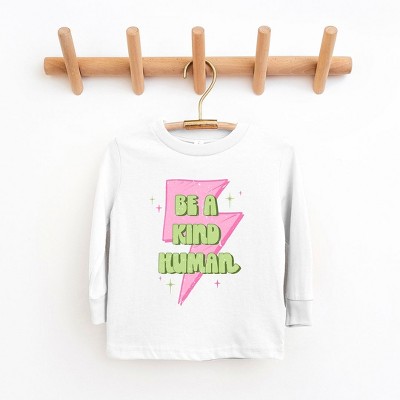 The Juniper Shop Be A Kind Human Lightning Bolt Toddler Long Sleeve Tee
