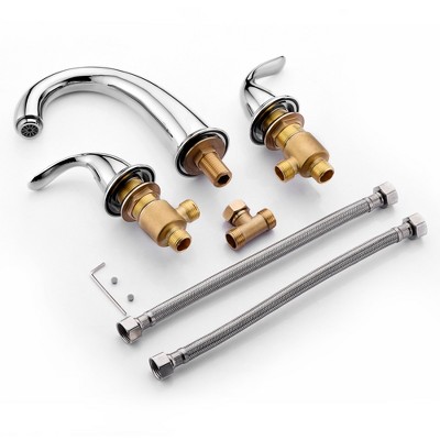 Chrome-Plated Double Handle Widespread Roman Tub Faucet