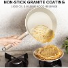 imarku Nonstick Frying Pans, Granite Frying Pan, 9.5 in Professional Cookware with Detachable Handles, Compatible with All Stovetops, PFOA Free, Cream - 3 of 4