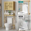 Artloge 3 Tier Bamboo Over The Toilet Storage Rack Bathroom Cabinet Shelf 69 Inch Tall Organizer Shelf with Door Space Saver - 4 of 4