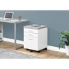 NicBex 3 Drawer Mobile File Cabinet,Office Cabinet with White Metal Handle and Casters,Modern Storage Cabinet,Filing Cabinets for Home Office - 2 of 4