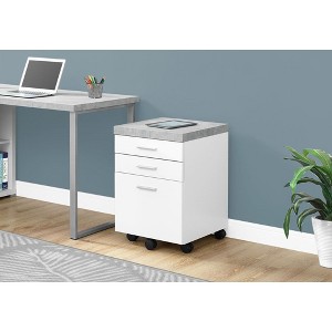 NicBex Modern File Cabinet with Wheels,Vertical Filing Cabinets with 3 Drawers and Handles,Office Cabinet for Home, Office - 1 of 4