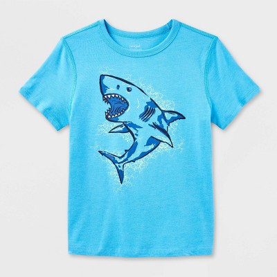 Kids' Adaptive 'shark' Short Sleeve Graphic T-shirt - Cat & Jack™ Ocean ...