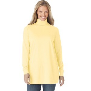 Woman Within Perfect Long-Sleeve Turtleneck Tee - 1 of 4