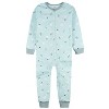 Gerber Baby and Toddler Boys' Blue Snowman Snug Fitting Footless Pajamas - 3 of 4
