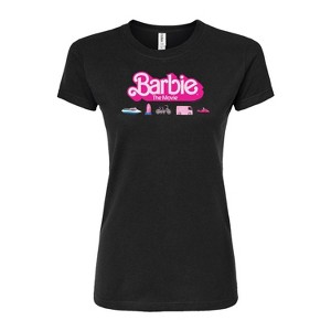 Women's - Barbie - Barbie Transportaion Vehicles Fitted Graphic T-Shirt - 1 of 3
