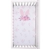 NoJo Flower Bunny Pink, White, and Lavender Bunny Ears 100% Cotton Nursery Photo Op Fitted Crib Sheet - 3 of 4