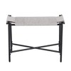 Entryway Ottoman Hand-woven Boho Vanity Chairs Footrest Stools for Living Room Sofas (Gray) - 3 of 4