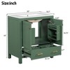 NicBex 30" Bathroom Vanity with Sink, Bathroom Cabinet Storage with 1 Functional Drawers and 1 Spacious Cabinet for Bathroom, Green - 2 of 4