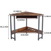 Small Corner Desk Triangle Computer Desk With Keyboard Drawers Study Table Furniture Workstation For Small Space-The Pop Home - 2 of 4